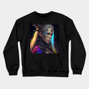 Cyberpunk Neon Model Crewneck Sweatshirt